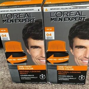 L’Oreal Men’s Expert Hair Color Bundle for Brown Hair Gray Coverage Beauty Aid